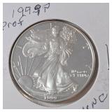 1999 P Silver Eagle - Proof Mint   1 Oz. Fine Silver