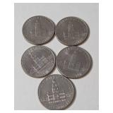 5    1776-1976 Bicentennial Half Dollars