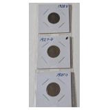 1925-S, 1927-D, 1928-D Pennies