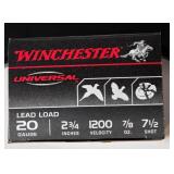 2 Boxes of Winchester  20 gauge 2 3/4 inches, 7 1/2 shot         Shotgun Shells