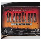 1 Box Federal Premium 20 gauge 3 in, 2 shot and Estate 20 gauge, 2 3/4in  4 shot          Shotgun Shells