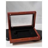 Walnut Coin Case Holds 1 Slab  with display window- New in Box   6 1/2