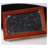 Walnut Coin Case Holds 1 Slab  with display window- New in Box   6 1/2