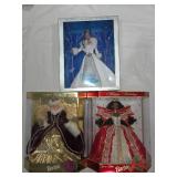 Lot of 3 Holiday Barbies