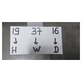 Rectangular Glass Top Coffee Table with Wood Frame, 37x19x16 in