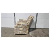 Vintage Swivel Rocker Chair with Floral Fabric