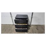 Pair of MCM Millennium 3-Drawer Black End Tables 30x16x24 Inch