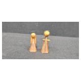 Goebel & Danish Anne Beatte Vintage Nativity Figurine Set with Wooden and Ceramic Pieces