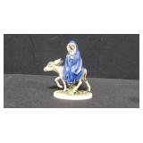 Goebel & Danish Anne Beatte Vintage Nativity Figurine Set with Wooden and Ceramic Pieces