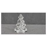 Vintage Holiday Decor Lot with Erzgebirge Snowman, Swedish Glass Tealight Tree, and Apple Girl Candle Holder & Red Metal Christmas Lantern with Tree Design