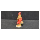 Vintage Holiday Decor Lot with Erzgebirge Snowman, Swedish Glass Tealight Tree, and Apple Girl Candle Holder & Red Metal Christmas Lantern with Tree Design