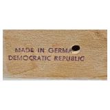 Vintage Holiday Decor Lot with Erzgebirge Snowman, Swedish Glass Tealight Tree, and Apple Girl Candle Holder & Red Metal Christmas Lantern with Tree Design