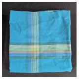 Set of 2 Small Tablecloths Blue and Red Patterned