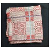 Set of 2 Small Tablecloths Blue and Red Patterned