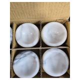 Set of 6 White Marble Pinch Bowls
