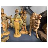 Large Nativity Scene Set with Figures and Wooden Stable Made in Italy