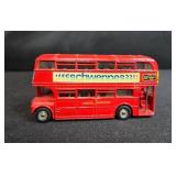 Diecast Vehicle Set with 2 Cars and Vintage London Double Decker Bus