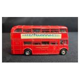 Diecast Vehicle Set with 2 Cars and Vintage London Double Decker Bus