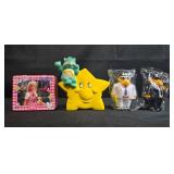 Vintage Collectibles Lot: Barbie Tin, Care Bear Star Figure, and Camel Figures