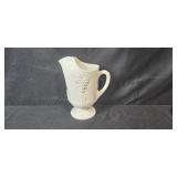 Set of 5 Vintage White Milk Glass Vases and Pitcher Collection
