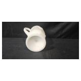 Set of 5 Vintage White Milk Glass Vases and Pitcher Collection