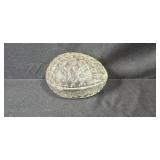 Collection of Vintage Pressed Glass Dishes and Trinket Boxes