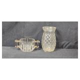 Collection of Vintage Pressed Glass Dishes and Trinket Boxes