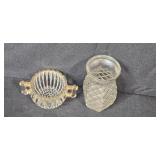 Collection of Vintage Pressed Glass Dishes and Trinket Boxes