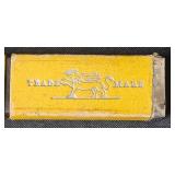 Vintage Vanity Set with Mirror, Perfume Bottles, Shaving Razor, and Decorative Boxes