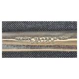 Vintage Vanity Set with Mirror, Perfume Bottles, Shaving Razor, and Decorative Boxes