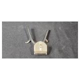 Vintage Vanity Set with Mirror, Perfume Bottles, Shaving Razor, and Decorative Boxes