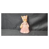 Set of 6 Vintage Figurines and Decor - Animals, House Box, Cart Planter