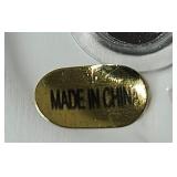 Set of 6 Vintage Glass Salt Cellars and Avon Rooster Salt and Pepper Shakers