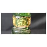 Collection of Vintage Green Glass Vases, Bowls, and Fish-Shaped Bottle