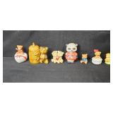 Collection of Ceramic Bear Figurines Including Russ and Panda