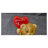 Collection of Ceramic Bear Figurines Including Russ and Panda