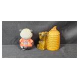 Collection of Ceramic Bear Figurines Including Russ and Panda