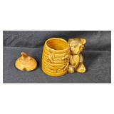 Collection of Ceramic Bear Figurines Including Russ and Panda