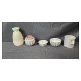 Collection of Vintage Metal and Kitchen Utensils with Percolator, Grater, Sifter, and Molds