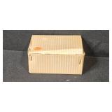 Collection of Vintage Glass Bottles, Brass Candlestick Holders, and Decorative Containers