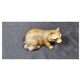 Collection of Woodland Animal Porcelain Figurines Including Raccoons and Squirrels