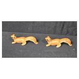 Collection of Woodland Animal Porcelain Figurines Including Raccoons and Squirrels