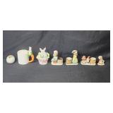 Lot of Vintage Porcelain Easter and Little Larkins Figurines and Holders