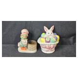 Lot of Vintage Porcelain Easter and Little Larkins Figurines and Holders