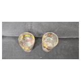 Set of Vintage Tall Glasses with Game Bird Designs