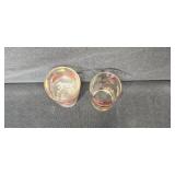 Set of Vintage Tall Glasses with Game Bird Designs