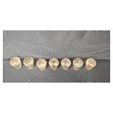 Set of Vintage Bird-Themed Drinking Glasses and Shot Glasses