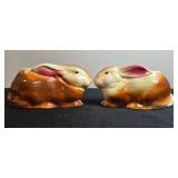 Collection of Vintage Ceramic and Porcelain Bunny Figurines and Planters