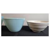 Collection of Vintage Mixing and Decorative Bowls, Glass and Pottery Assortment