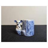 Vintage Bunny Figurine Collection with Avon Candle, Dakin Mug, and Enesco Mini Vase